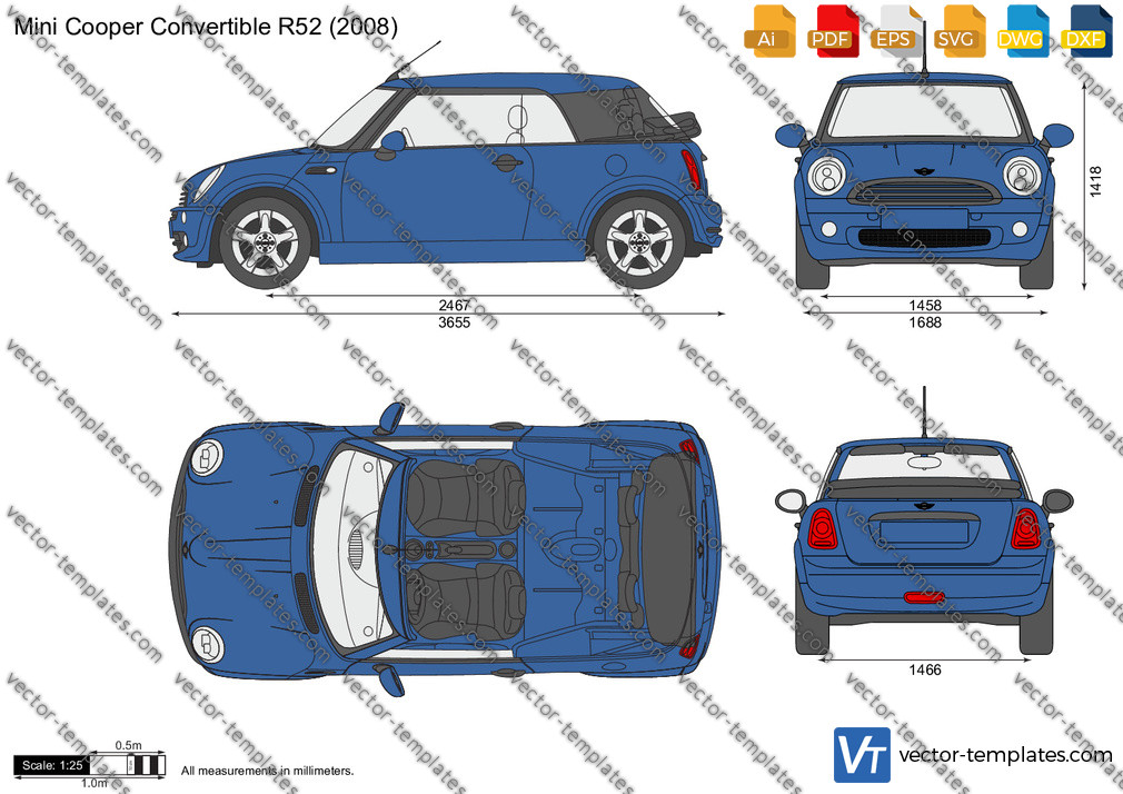 Mini Mini Cabrio R52 Cooper S specs, dimensions