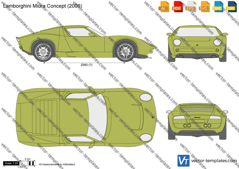 Lamborghini miura blueprint