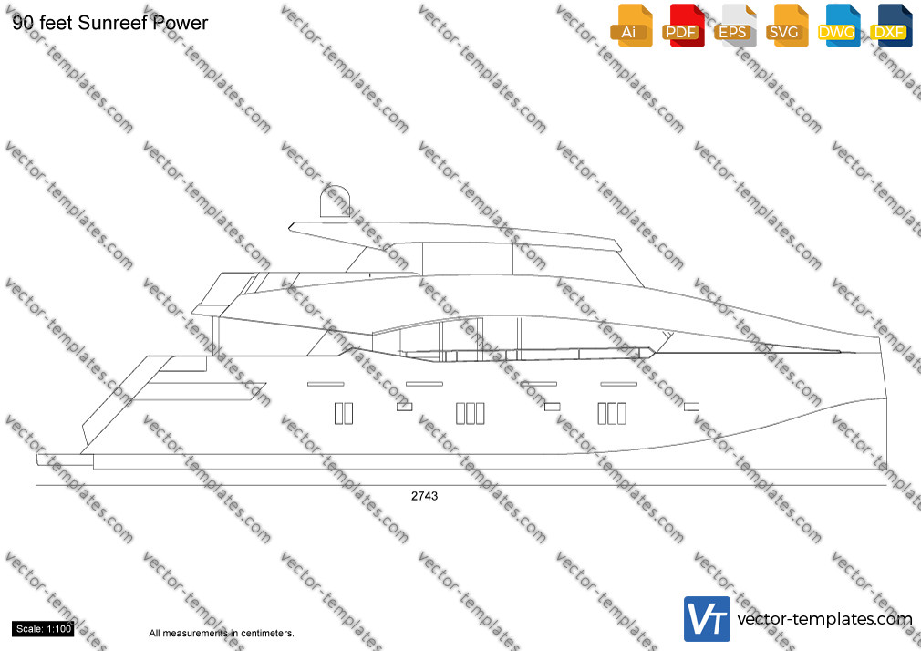 Templates - Ships - Yachts - 90 feet Sunreef Power