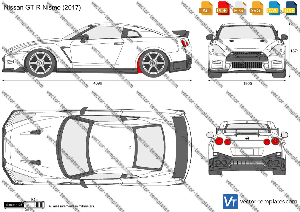 Nissan Gt R Line Drawing