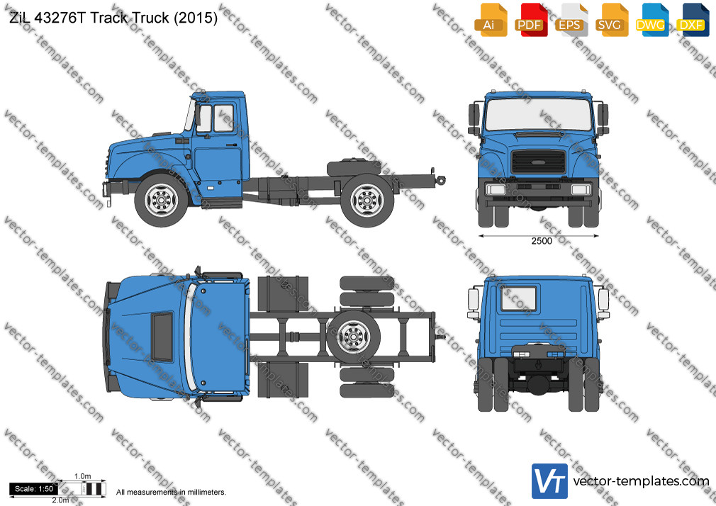 Templates - Trucks - ZiL - ZiL 43276T Track Truck