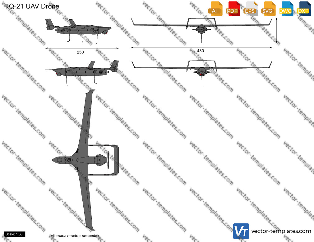 Templates - Modern airplanes - Modern QR - RQ-21 UAV Drone