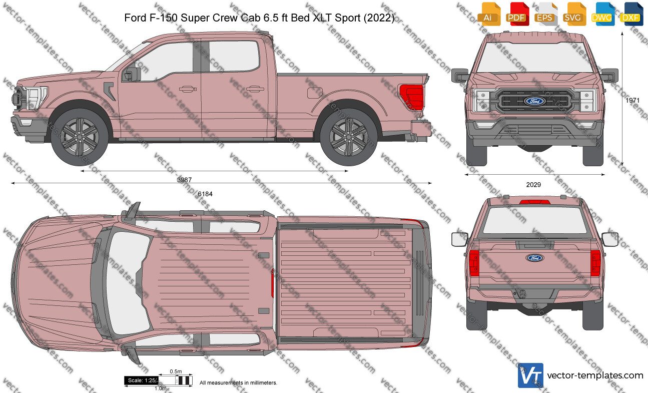 Templates - Cars - Ford - Ford F-150 Super Crew Cab 6.5 ft Bed XLT Sport