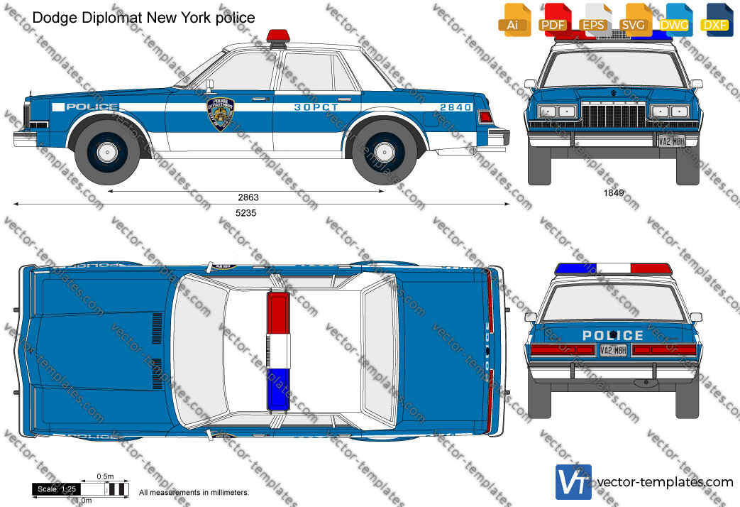 Templates - Cars - Dodge - Dodge Diplomat New York police