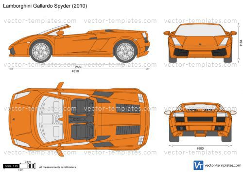Templates - Cars - Lamborghini - Lamborghini Gallardo Spyder