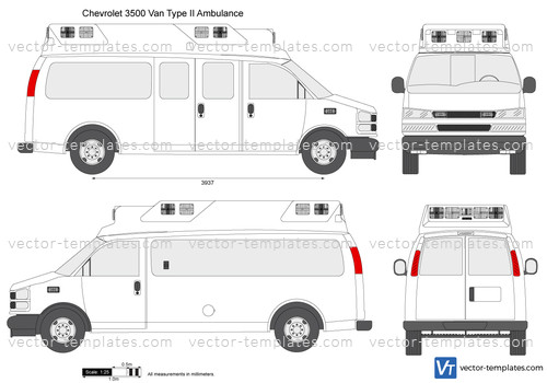 Templates - Cars - Chevrolet - Chevrolet Express 3500 Van Type II Ambulance