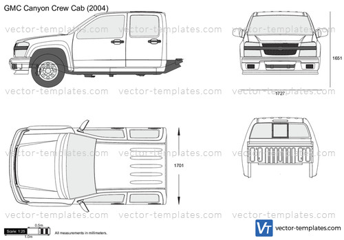 Templates - Cars - Gmc - Gmc Canyon Crew Cab