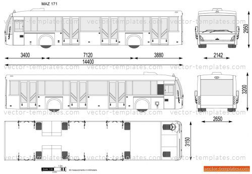 Templates - Buses - MAZ - MAZ 171