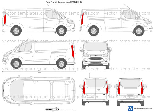 ford transit custom l2h1 dimensions
