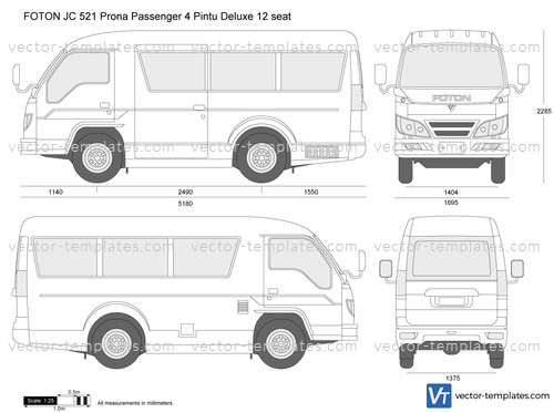 FOTON JC 521 Prona Passenger 4 Pintu Deluxe 12 seat