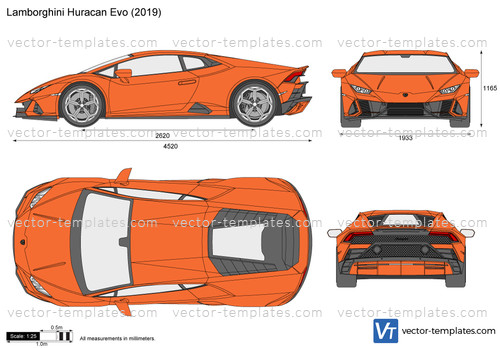 Lamborghini Huracan Drawing Template