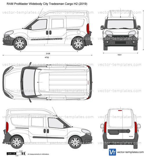 RAM ProMaster Widebody City Tradesman Cargo H2