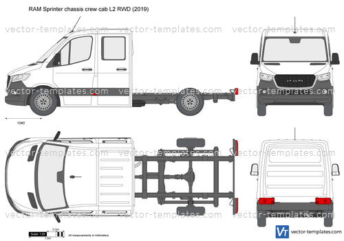 RAM Sprinter chassis crew cab L2 RWD