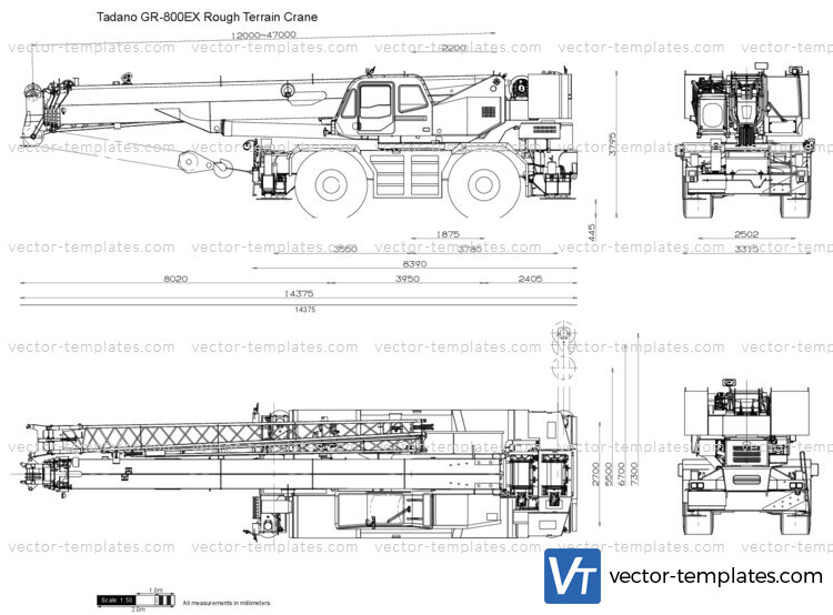 Tadano GR-800EX Rough Terrain Crane