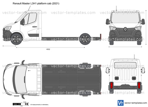 Renault Master L3H1 platform cab