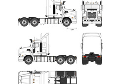 Mack Trident AxleBack HighRise SleeperCab tractor truck