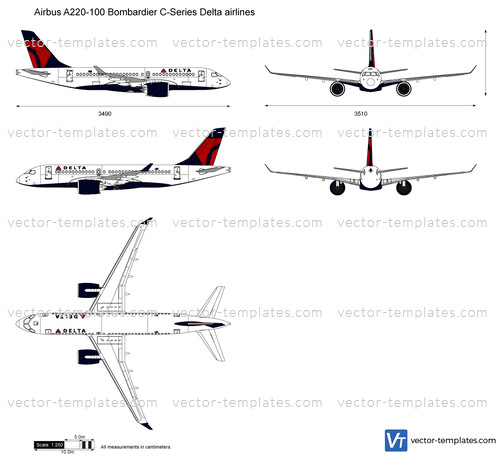 Airbus A220-100 Bombardier C-Series Delta airlines