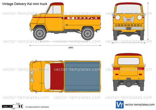 Vintage Delivery Kei mini truck