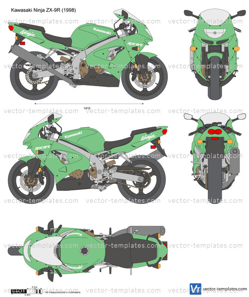 Templates Motorcycles Kawasaki Kawasaki Ninja ZX 9R