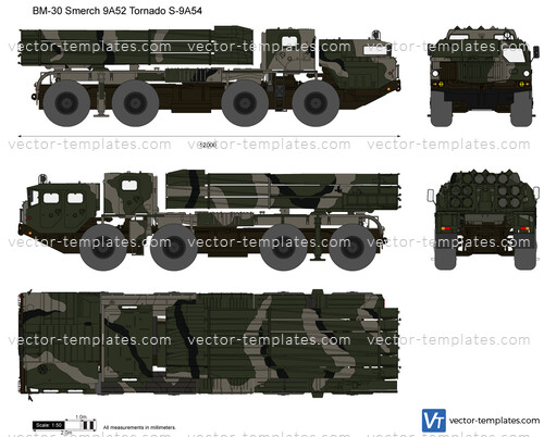 BM-30 Smerch 9A52 Tornado S-9A54