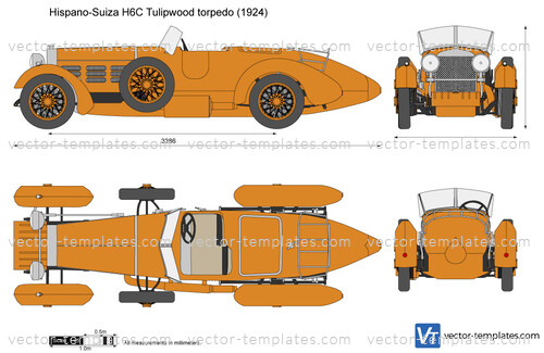 Hispano-Suiza H6C Tulipwood torpedo