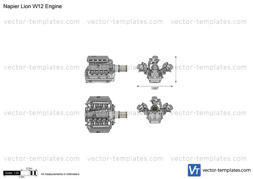 Napier Lion W12 Engine