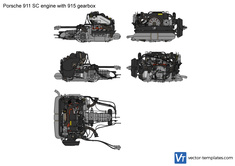 Porsche 911 SC engine with 915 gearbox