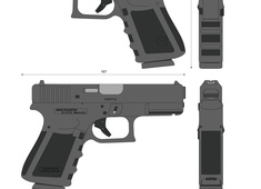 Glock-19 Gen 3 semi-automatic pistol