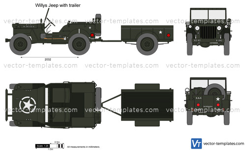 Willys Jeep with trailer