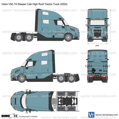 Volvo VNL 74 Sleeper Cab High Roof Tractor Truck