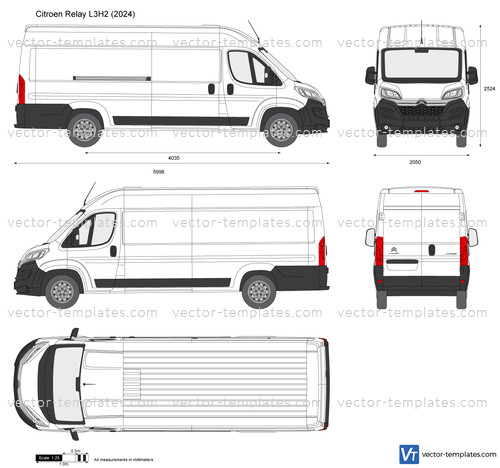 Templates - Cars - Citroen - Citroen Jumper L3H2