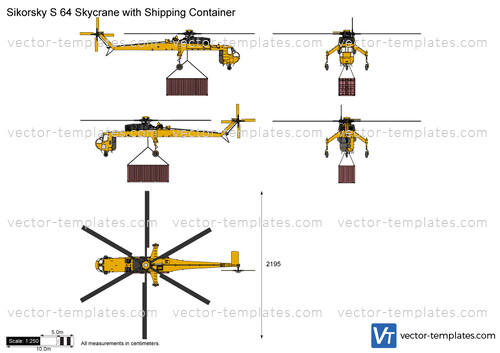 Sikorsky S 64 Skycrane with Shipping Container