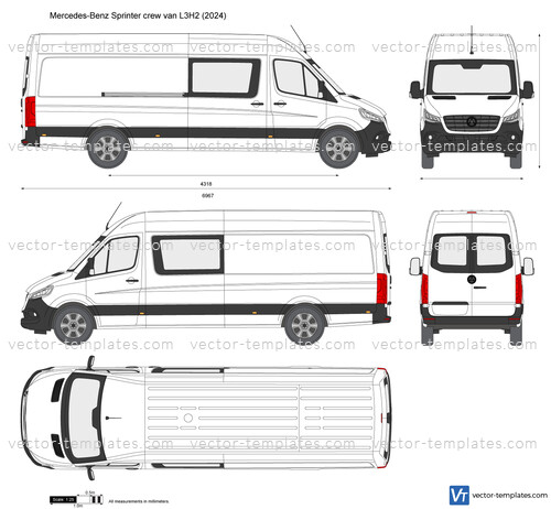 Mercedes-Benz Sprinter crew van L3H2