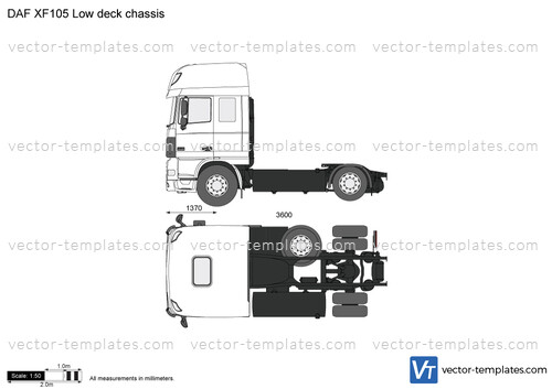 DAF XF105 Low deck chassis