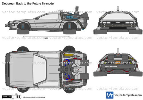 DeLorean Back to the Future fly-mode