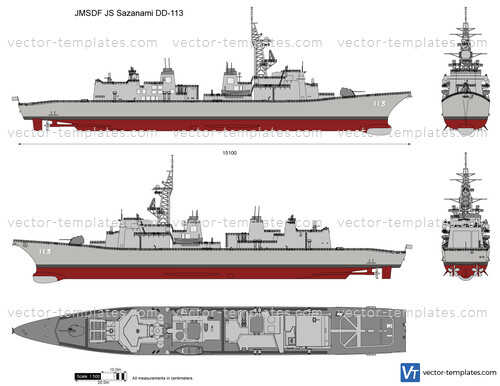 JMSDF JS Sazanami DD-113