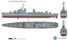 U.S.Navy Destroyer Willis A. Lee