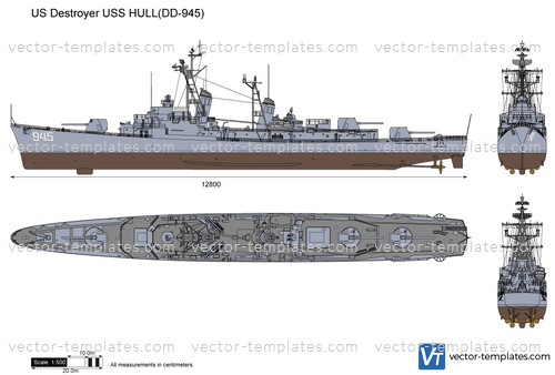 US Destoryer USS HULL(DD-945)