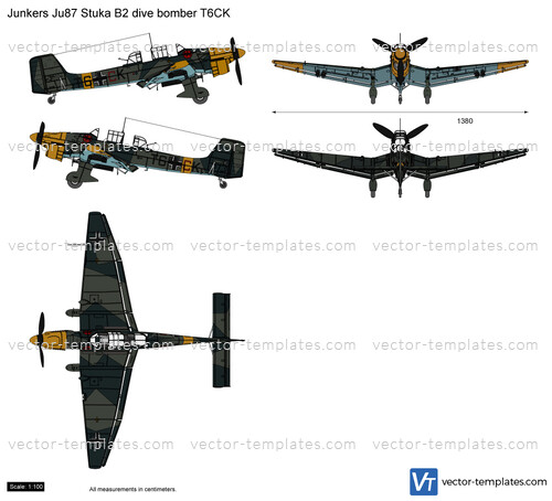 Junkers Ju87 Stuka B2 dive bomber T6CK