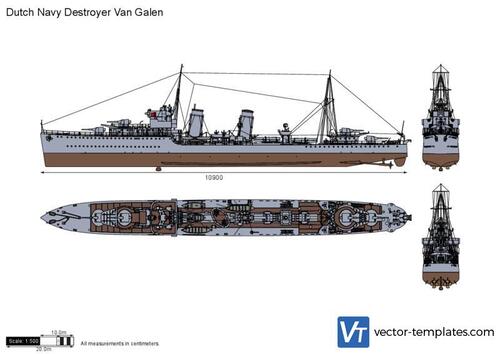 Dutch Navy Destroyer Van Galen