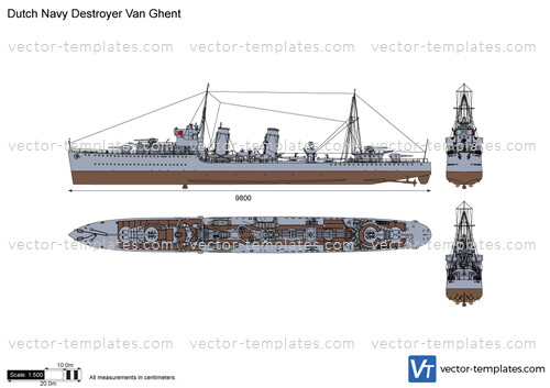 Dutch Navy Destroyer Van Ghent