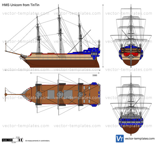 HMS Unicorn from TinTin