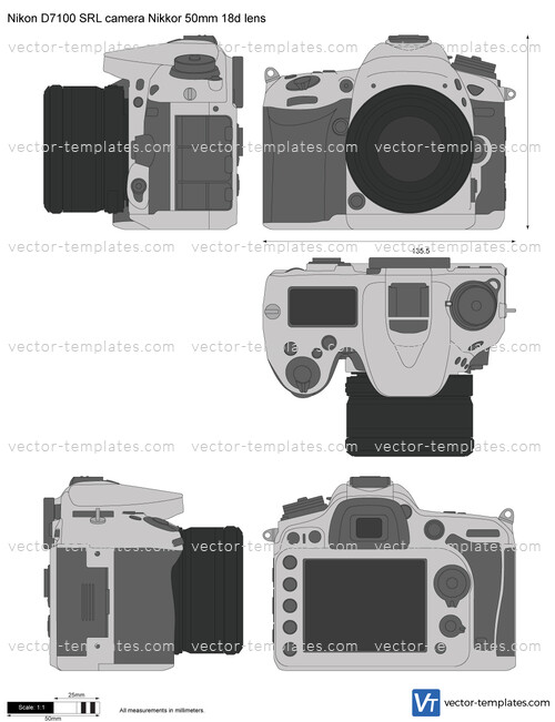 Nikon D7100 SRL camera Nikkor 50mm 18d lens