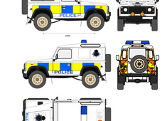 Land Rover Defender 90 UK police