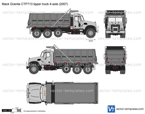 Mack Granite CTP713 tipper truck 4-axle