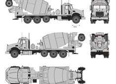 Mack Granite mixer truck 4-axle