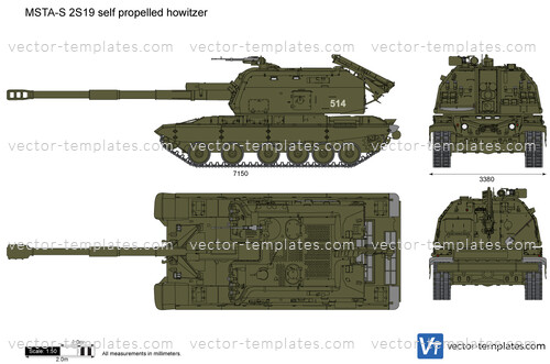 MSTA-S 2S19 self propelled howitzer